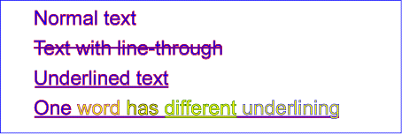 Example textdecoration01 Ä�ā‚¬ā€¯ behavior of 'text-decoration' property